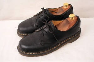 ドクターマーチン UK7/25.5cm-26.0cm/3ホール 黒 ブラック ブーツ レザー メンズ レディース dr.martens 中古 dm3159