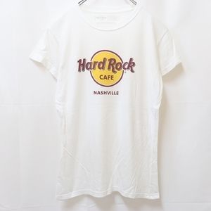 ハードロックカフェ M Tシャツ 白 ホワイト HardRock CAFE 半袖 レディース 古着 中古 st262