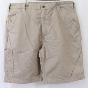 カーハート W38 ショートパンツ ベージュ carhartt ペインター ショーツ メンズ 古着 中古 pt4