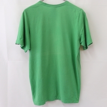 アディダス Tシャツ S 緑 白 半袖 adidas プリント ロゴ /トレフォイル レディース 古着 中古 st122_画像2