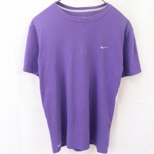 ナイキ Tシャツ 紫 パープル NIKE 半袖 ロゴ クルーネック メンズ レディース 古着 中古 st30