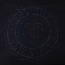 トミーヒルフィガー L ネイビー 紺 ロゴ ビッグサイズ Tシャツ Tommy Hilfiger 半袖 メンズ レディース 古着 中古 st240_画像3