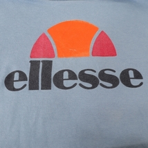 ellesse Tシャツ 水色 ブルーグレー ロゴ エレッセ 半袖 クルーネック メンズ 古着 中古 st164_画像3