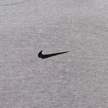 ナイキ Tシャツ XL グレー 灰色 NIKE 半袖 ワンポイントロゴ クルーネック メンズ レディース 古着 中古 st41_画像3