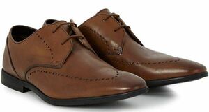 送料無料 CLARKS 26.5cm ビジネス ブローグ 革靴 タン ブラウン スーツ ローファー スニーカー レザー スーツ スニーカー ブーツ YYY138