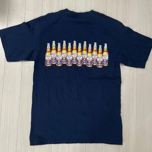 コロナビール　corona beer tシャツ ネイビー　Mサイズ　メキシコ製　バックプリント