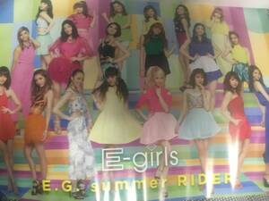 非売品◆E-girls 「E.G.sumner RIDER」B2ポスター　デッドストック