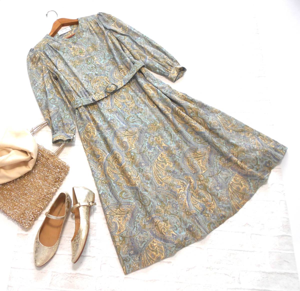 完売 【美品】ETROエトロ レディース ペイズリー柄 膝下ロング
