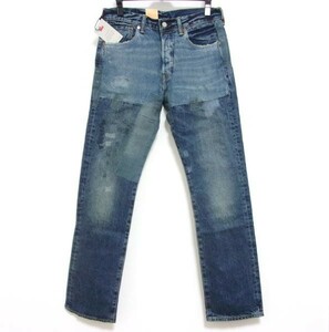 新品★リーバイス★LEVI'S★501★レギュラーストレート★パッチワーク調★リペア加工★W30L32