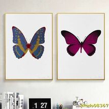 P1650: 現代 カラフルな蝶 標本 キャンバス絵画 壁アート 画像 家の装飾 ポスタープリント リビングルーム_画像2