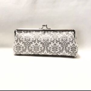 ダマスクグレージュ がま口ペンケース ハンドメイド