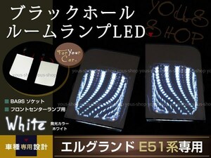 送料無料 LEDルームランプ ブラックホール エルグランド E51 白