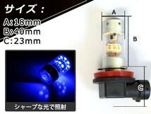 オデッセイ RB1 2 後期 150W LEDバルブ 28連 H11 青 ブルー 30000K ライト 外装 プロジェクター 12V/24V 車検対応 フォグランプ_画像3