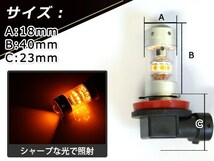 オデッセイ RB1 2 後期 150W LEDバルブ 28連 H11 黄 黄 アンバー イエロー 3000K ライト 外装 プロジェクター 12V/24V 車検対応_画像3