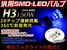 MS~6 GEEP/GE8P H3 LEDバルブ 150W CREE 青 ブルー 30000K ライト 外装 プロジェクター 12V/24V 車検対応 フォグランプ_画像1