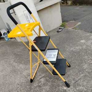  stepladder 3 step folding step‐ladder step stool s Lee step 3-STEP yellow color XJA-4B tray attaching convenience stepladder 