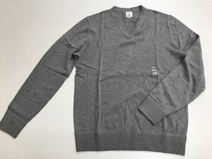 *GAP* new goods * cotton * sweater * gray *L size * knitted *V neck * Gap * gray * business .* commuting * off .-s*W2-2