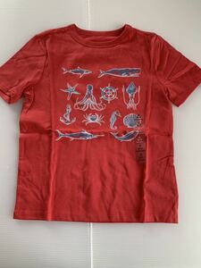 #GAP# new goods #120# Gap # T-shirt #same, octopus, whale,hitote, seahorse # red #USA#32#2-2