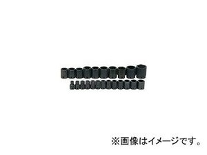 WILLIAMS 1/2ドライブ ディープソケットセット 6角 インパクト JHWMS1424RC(7580304) 入数：1セット(24個)