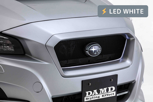 ダムド/DAMD ライトニンググリル 未塗装品素地＋LEDホワイト スバル レヴォーグ VMG/VM アプライドD型～ 2014年～2020年