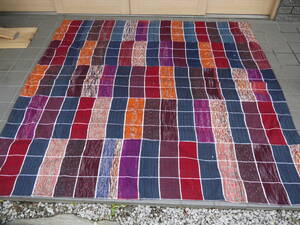 Art hand Auction [H20419] Alfombra estilo patchwork de aprox. 170 x 165 cm Elegante Lindo Hecho a mano, muebles, interior, alfombra, alfombra, estera, alfombra general