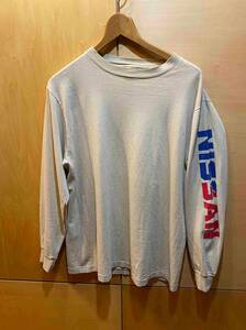  Vintage USA Nissan car enterprise long T-shirt long T NISSAN domestic production car reimport old clothes 80s 90s