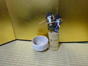 ハンドメイド/古布で作った案山子（かかし）人形