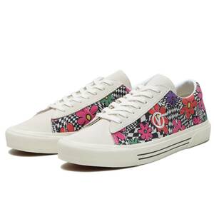 ☆VANS SID 薄灰/黒白チェッカー+マルチフラワー 29.0cm バンズ シド ワープチェッカー 花柄 VN0A54F540G