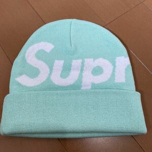 Supreme 21aw Big Logo Beanie Turquoise turquoise Tiffany new goods unused tiffany color Beanie knitted cap BIG knit cap 