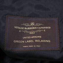 GREEN LABEL RELAXING ユナイテッドアローズ 【伊製 カノニコ生地】通年 アンコン テーラード ジャケット Sz.50　メンズ　G2T01084_4#O_画像6