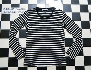 バデル vadel 長袖 カットソー Tシャツ M ボーダー れ0604