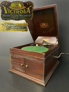 [N301] VICTROLA USA VV-IX Victor 蓄音機 ビクトローラ ビクター レトロ アンティーク レコード 動作OK