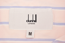 Y-3442★送料無料★美品★dunhill LONDON ダンヒル ロンドン★正規品 イタリア製 ピンク ストライプ 長袖 ドレスシャツ Ｍ_画像5