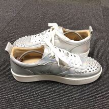 美品【ルブタン】本物 Louboutin 靴 27cm スパイク スニーカー シューズ スタッズ Happyrui Spikes ハッピールイ レザー メンズ 42 伊製 箱_画像7