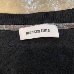  Monkey время вязаный свитер monkey time свитер с длинным рукавом вязаный рубашка United Arrows 