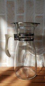 昭和レトロ 蓋付きガラスピッチャー
