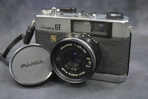 (NK☆) FUJICA GE 昭和レトロ モダン ヴィンテージ フィルム カメラ フジカ レトロ可愛い コンパクト 電子 シャッター フラッシュマチック