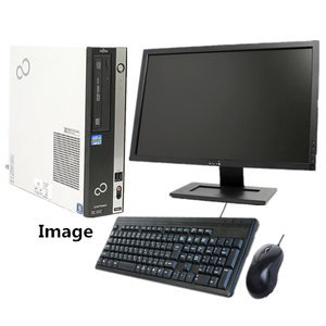 中古パソコン Windows 10 Pro 64bit搭載 Microsoft Office Personal 2010付 22型液晶セット 富士通製 Cel~/4G/500GB/DVD-ROM
