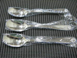 LUCKY WOOD/ Lucky wood * spoon 3ps.@*18-10 stainless steel * unused storage goods 