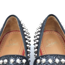 美品 クリスチャンルブタン DANDELION SPIKES スタッズローファー メンズ 黒 シルバー 41 スリッポン Christian Louboutin_画像5