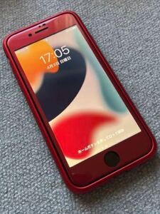 iPhone8 iPhone7 専用 レッド RED 赤 マグネット式強化プラスチックケース ＋ ブルーライトカットガラスフィルム 新品未使用 完璧セット