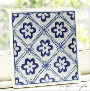  blue flower design tile C Coaster tile patamin interior exterior reform plumbing pattern .. store furniture 