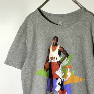 ナイキ JORDAN AJ VII WB HARE ポスター Tシャツ ジョーダン バッグスバニー グレー Mサイズ SPACEJAM スペースジャム 匿名配送