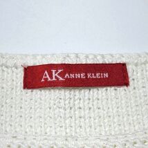 アンクライン ANNE KLEIN トップス ニット セーター 長袖 無地 白 Mサイズ レディース サイドリボン_画像8