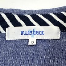 MUTE BEAT ミュートビート メンズ 綿 ダンガリーシャツ 七分袖シャツ サイズ３ L相当 ワールド_画像4