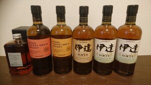 ニッカ新旧伊達、カフェモルト、カフェグレーン、フロムザバレル6本セット