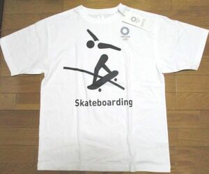 新品　スケートボード　東京オリンピック　棒人間　白　Tシャツ　LLサイズ　skateboarding　TOKYO　2020　廃盤　ピクトグラム　スケボー 