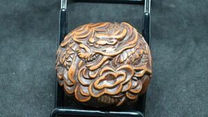 . гора Zaimei дождь дракон netsuke 