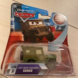 マテル カーズ PIT CREW MEMBER SARGE MATTEL CARS ミニカー キャラクターカー ピット　クルー　メンバー　サージ look my eyes 目が動く