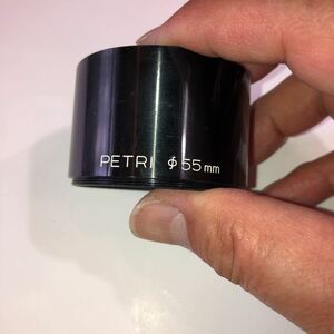 PETRI レンズフード　メタルフード　 外径 58mm 高さ 38mm 55MMねじ込み式フードです。NC.NRでお願いします。